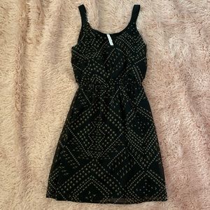 Beautiful Black Dress with Gold Design